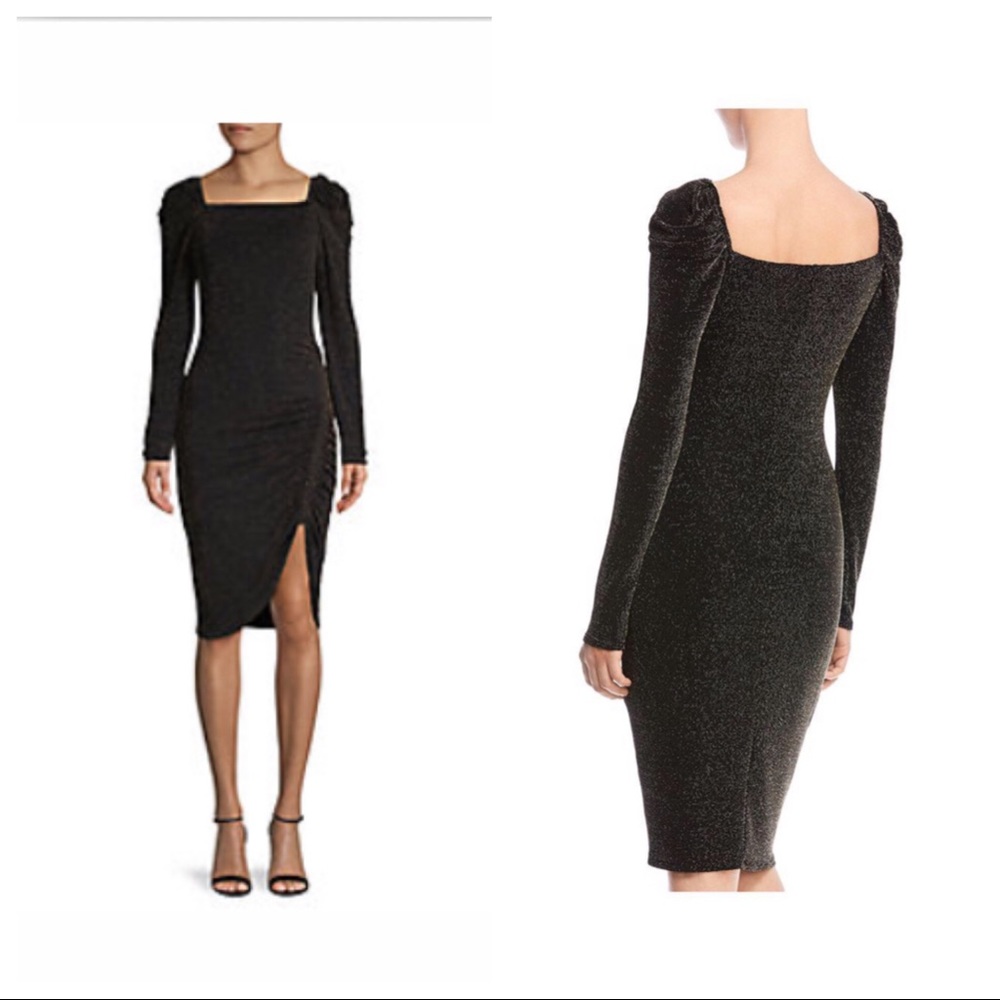 🥂 NWT Bailey 44 Metallic Puff-Sleeve Dress
Bla…